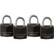 Master Lock 3 4 In. W. Black Covered Keyed Alike Padlock (4-Pack) Cheap