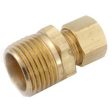 Brass Connector, 5 8-In. Compression x 1 2-In. Male Pipe Thread Sale