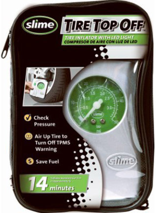 SLIME TIRE TOP OFF INFLATOR WITH LIGHT Hot on Sale