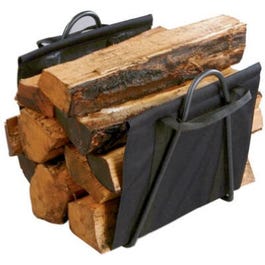 Fireplace Log Tote With Steel Stand Sale