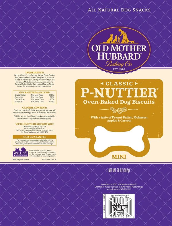 Old Mother Hubbard Crunchy Classic Natural P-Nuttier Mini Biscuits Dog Treats Discount