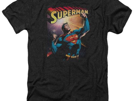 SUPERMAN : VICTORY ADULT HEATHER BLACK 3X Sale