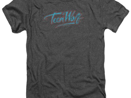 TEEN WOLF : NEON LOGO ADULT HEATHER Charcoal 2X For Discount