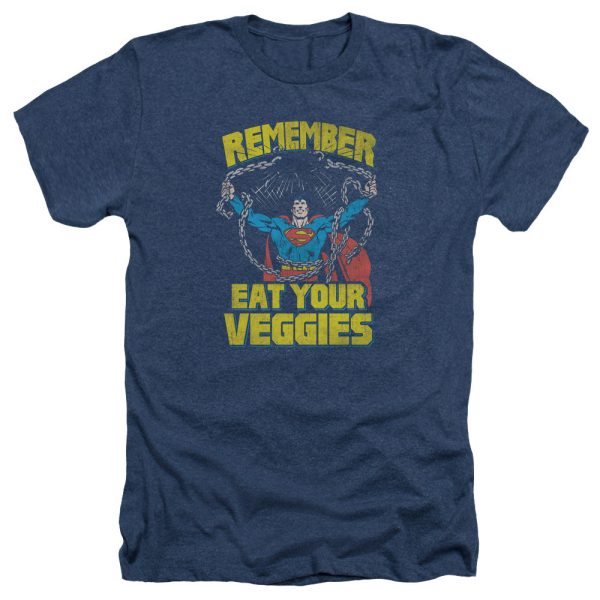 SUPERMAN : VEGGIE POWER ADULT HEATHER NAVY SM Discount