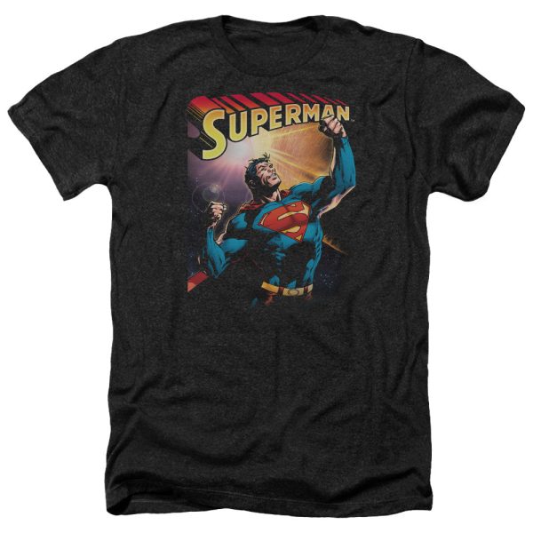 SUPERMAN : VICTORY ADULT HEATHER BLACK LG Online now