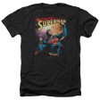 SUPERMAN : VICTORY ADULT HEATHER BLACK SM Sale