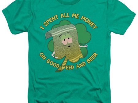 SOUTH PARK : ST. PATRICK S DAY TOWELIE SPENT MONEY ADULT HEATHER Kelly Green 2X Cheap