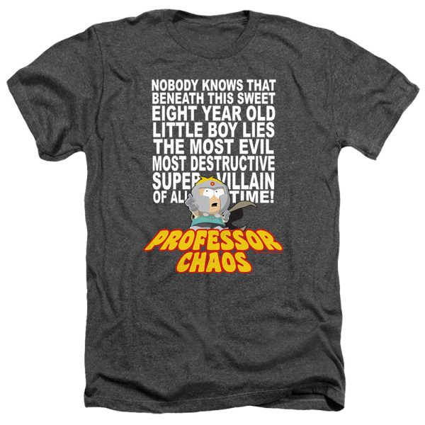 SOUTH PARK : PROFESSOR CHAOS ADULT HEATHER Charcoal 2X Online Hot Sale