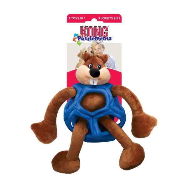 Kong Puzzlement Beaver Dog Toy Supply