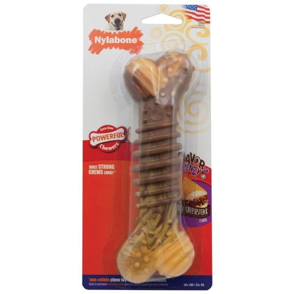 Nylabone Flavor Frenzy Power Chew Philly Cheesesteak Dog Toy Online Hot Sale