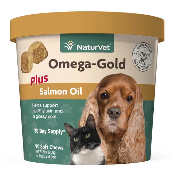 NaturVet Omega-Gold Plus Salmon Oil Soft Chew For Sale