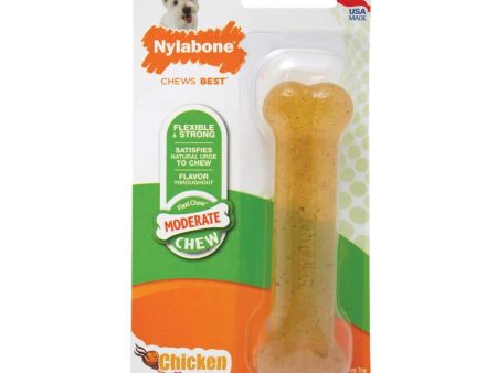 Nylabone FlexiChew Chicken Flavor Bone Dog Toy For Cheap