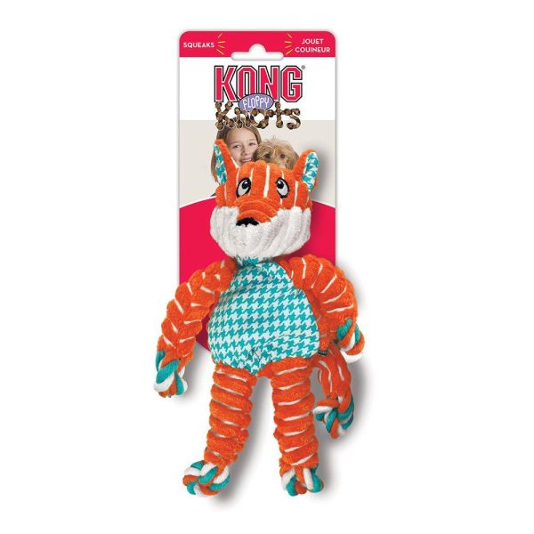 KONG Floppy Knots Fox Dog Toy Online now