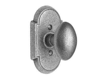 Emtek 7201SV Privacy , Wrought Steel No.1 Rosette , Savannah Knob Online Sale